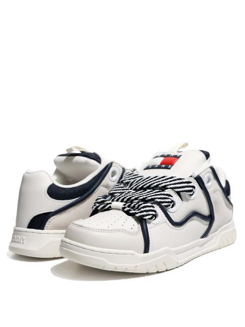 TOMMY HILFIGER TOMMY JEANS SKATE Tenisi din piele ecru / cer desert - Pantofi femei