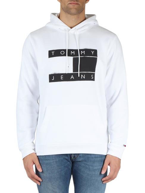 TOMMY HILFIGER TOMMY JEANS  Hanorac cu gluga alb - hanorace