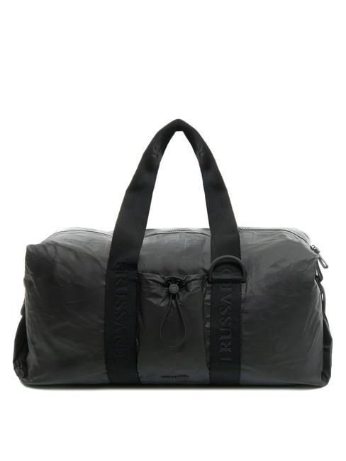 TRUSSARDI TECHNICAL Geantă duffle cu curea de umăr BLACK - Genți de voiaj