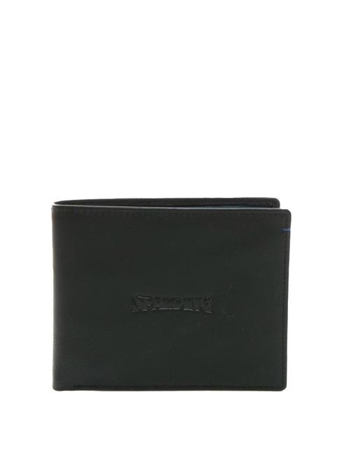 SPALDING COLOR WALLET Portofel de piele negru/bleumarin - Portofele bărbați