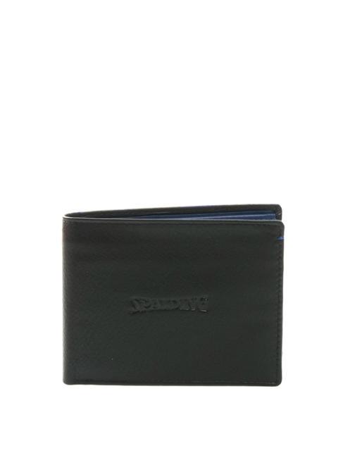 SPALDING COLOR WALLET Portofel din piele, cu portmoneda negru/bleumarin - Portofele bărbați