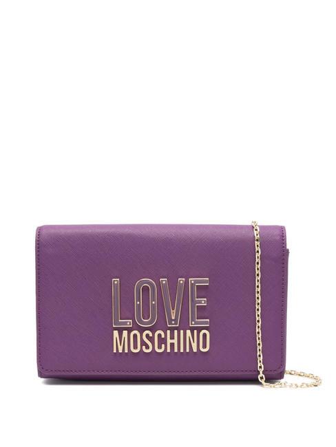 LOVE MOSCHINO SMART DAILY Mini geanta de umar imprimat violet - Genți femei