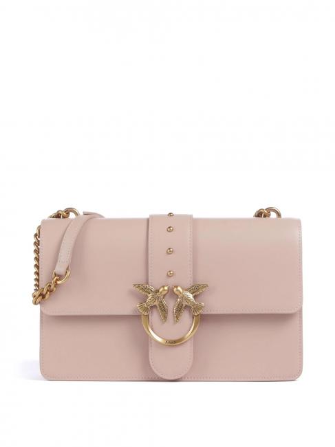 PINKO CLASSIC LOVE BAG O singură geantă pulbere-aur antic - Genți femei