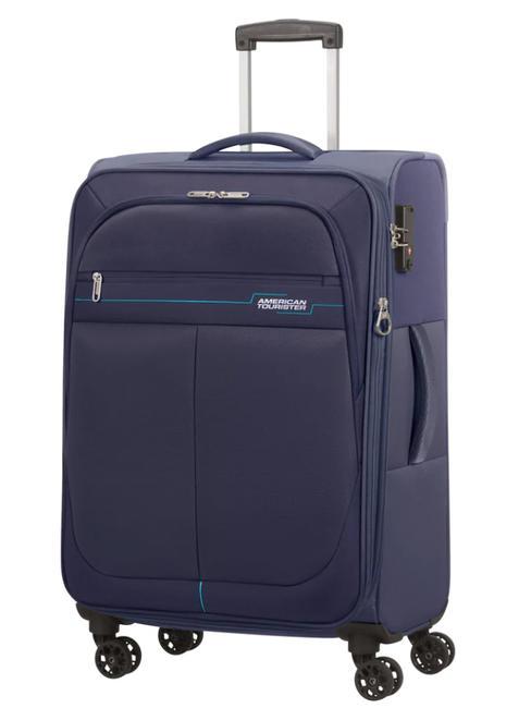 AMERICAN TOURISTER DEEP DIVE Cărucior mediu extensibil albastru marin - Trolere semirigide