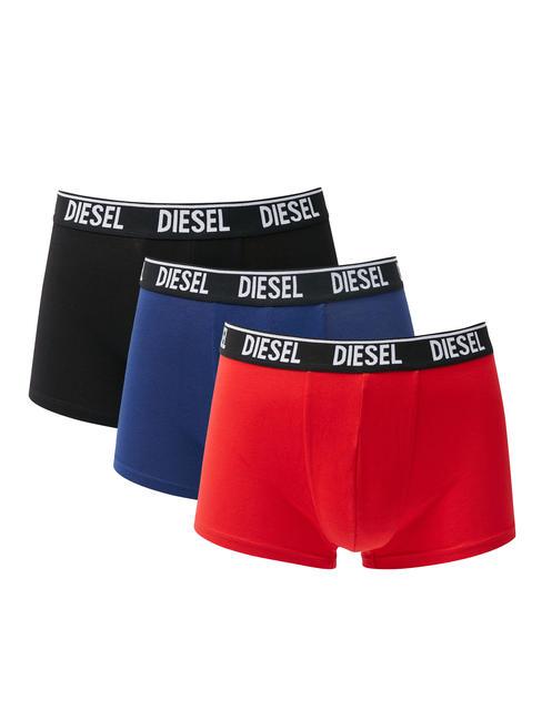 DIESEL LOGO TRIPACK Set 3 boxeri roșu/negru/albastru - Slip pentru bărbați