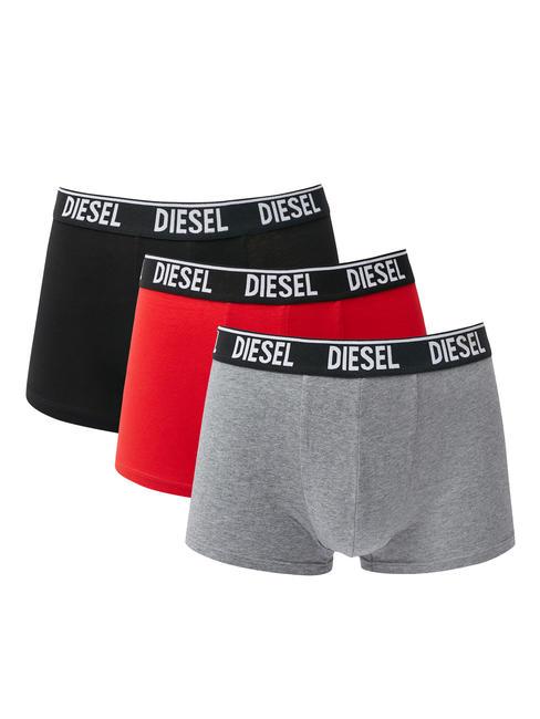 DIESEL LOGO TRIPACK Set 3 boxeri negru/gri/rosu - Slip pentru bărbați