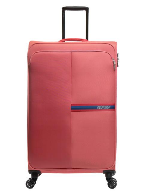 AMERICAN TOURISTER BRIGHT LIFE Cărucior de dimensiuni foarte mari coral sărutat de soare - Trolere semirigide