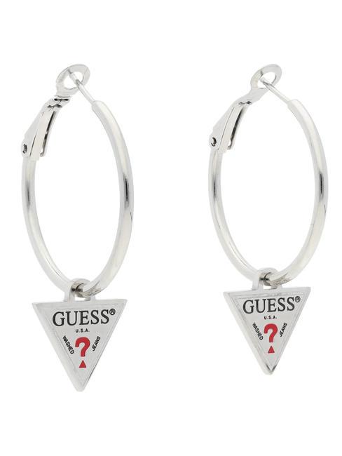GUESS HULA HOOPS Cercei din oțel SILVER - Cercei
