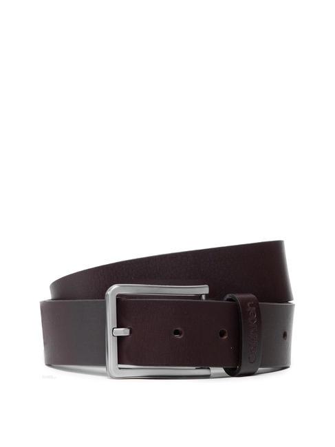 CALVIN KLEIN ESSENTIAL Curea de piele maro inchis - Curele