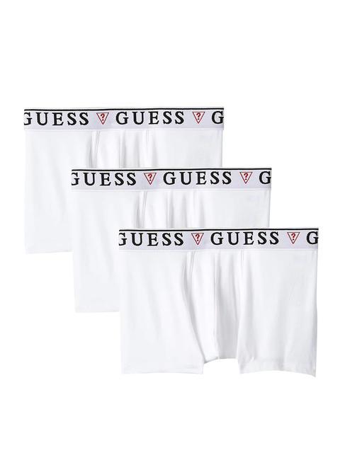 GUESS BRIAN Set 3 boxeri alb optic - Slip pentru bărbați