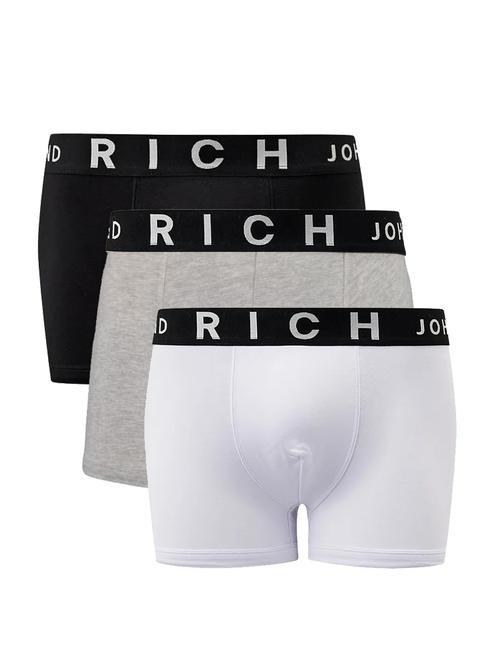 JOHN RICHMOND LONDON TRIPACK Set 3 boxer bk/gri/wh - Slip pentru bărbați