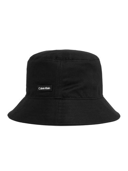CALVIN KLEIN ESSENTIAL PATCH BUCKET Pălărie din bumbac negru - Căciuli