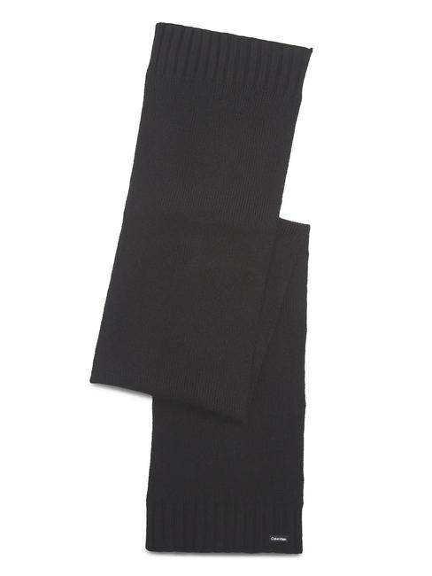 CALVIN KLEIN ELEVATED RIB Eșarfă negru - Eșarfe