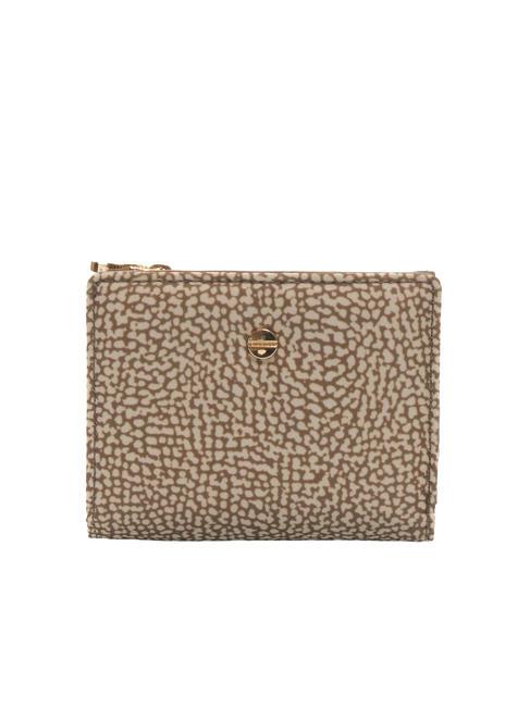 BORBONESE CLASSICA Portofel mic pentru monede beiger mare - Portofele femei