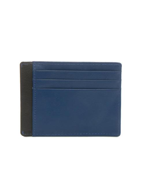 SPALDING STRIPE Suport card de credit din piele bleumarin/maro - Portofele bărbați