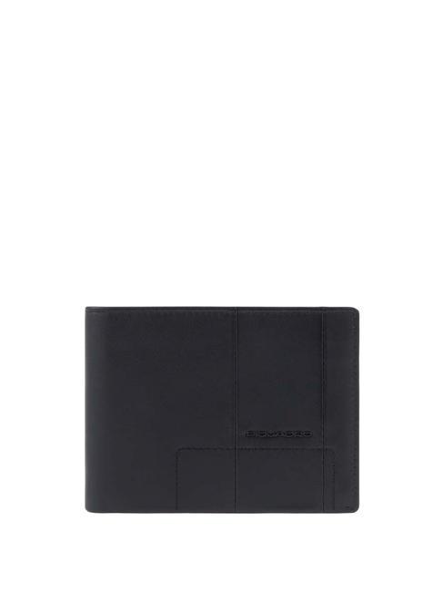 PIQUADRO FINN Portofel mediu din piele negru - Portofele bărbați