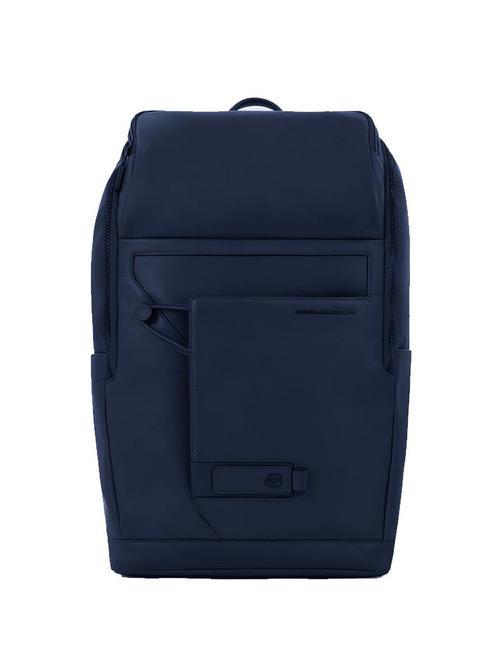 PIQUADRO AYE  Rucsac pentru laptop de 15,6", din piele albastru - Rucsacuri pentru laptop