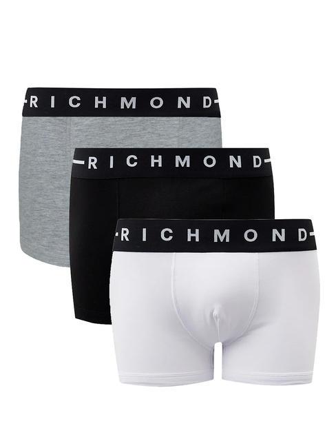 JOHN RICHMOND FLORENCE TRIPACK Set 3 boxer bk/gri/wh - Slip pentru bărbați