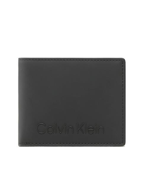 CALVIN KLEIN RUBBERIZED Portofel cu portmonee negru - Portofele bărbați