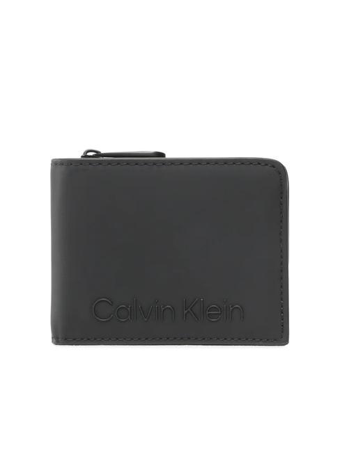 CALVIN KLEIN RUBBERIZED Portofel negru - Portofele bărbați