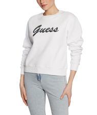 GUESS LOGO Hanorac cu imprimeu logo alb purpuriu - Hanorace pentru femei - 1