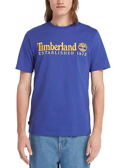 TIMBERLAND ESTABILISHED 1973 Tricou din bumbac clematis blue wb - tricou