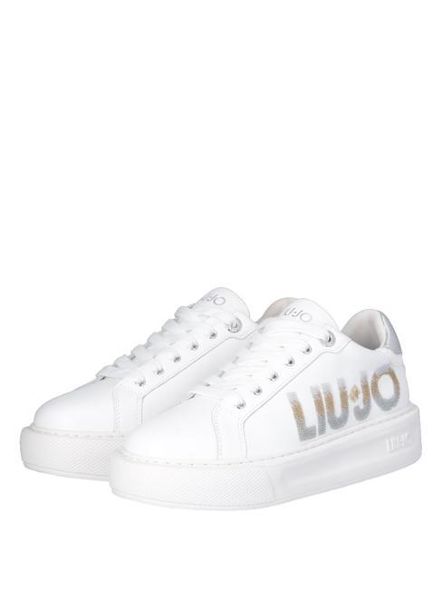 LIUJO KYLIE 22 Adidași cu platformă cu logo maxi alb/argintiu - Pantofi femei