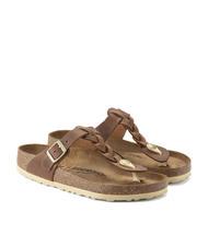 BIRKENSTOCK GIZEH Flip-flops din piele coniac - Pantofi unisex - 1