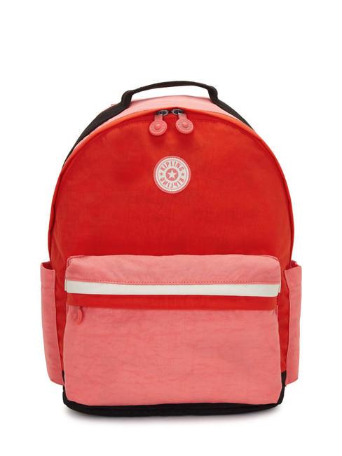 KIPLING DAMIEN M Rucsac cu suport pentru laptop de 13". bloc roz tango - Rucsacuri pentru școală și timp liber