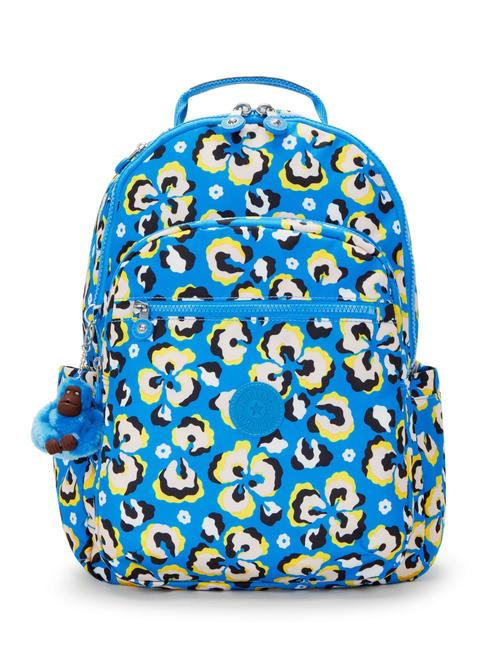 KIPLING SEOUL KIDS Rucsac pentru laptop de 15". leopard floral - Rucsacuri pentru școală și timp liber