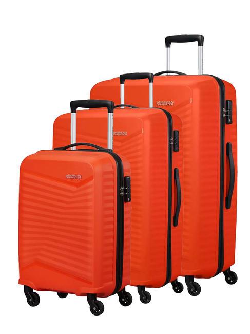 AMERICAN TOURISTER JETDRIVER 2.0 Set 3 carucioare: cabina, mediu, mare portocaliu flacără - Set trolere