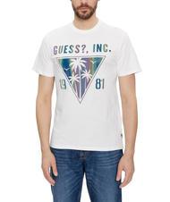 GUESS PALMS Tricou din bumbac alb purpuriu - tricou - 1