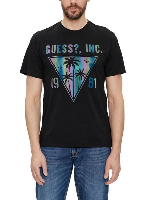 GUESS PALMS Tricou din bumbac jetbla - tricou