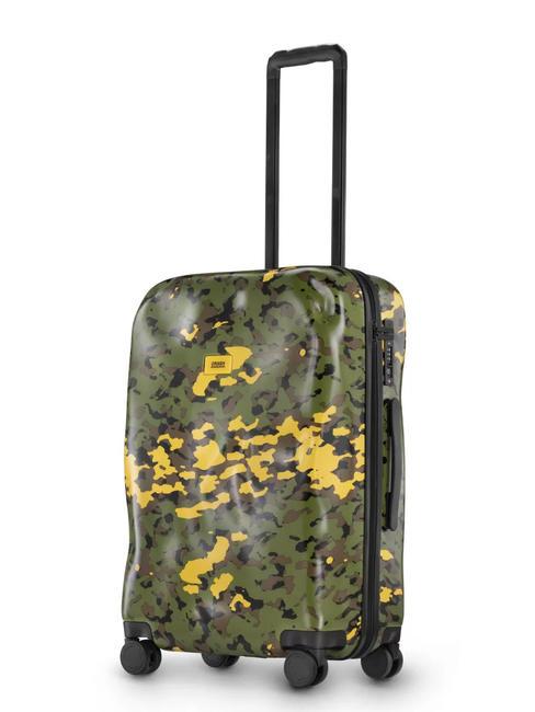 CRASH BAGGAGE ICON PATTERN Cărucior de mărime medie verde camo - Trolere rigide