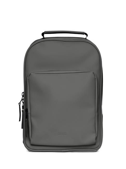 RAINS BOOK DAYPACK  Rucsac impermeabil gri - Rucsacuri pentru școală și timp liber