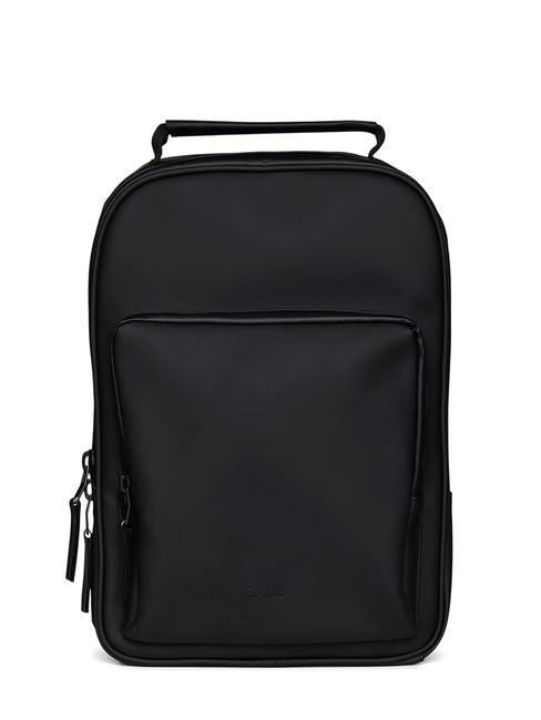 RAINS BOOK DAYPACK  Rucsac impermeabil negru - Rucsacuri pentru școală și timp liber