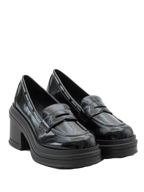 ARMANI EXCHANGE A|X Mocasini inalti NEGRU / REFBLACK - Pantofi femei