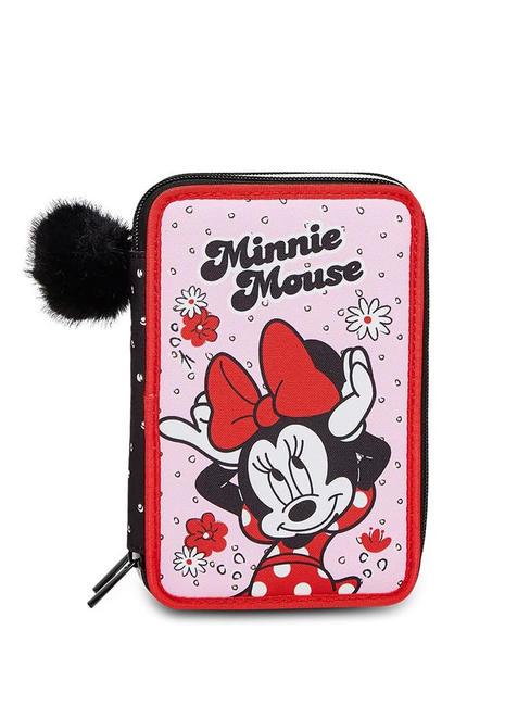 MINNIE MOUSE M IS FOR MOUSE Trusa cu 3 fermoare cu trusa școlară negru - Penare și accesorii