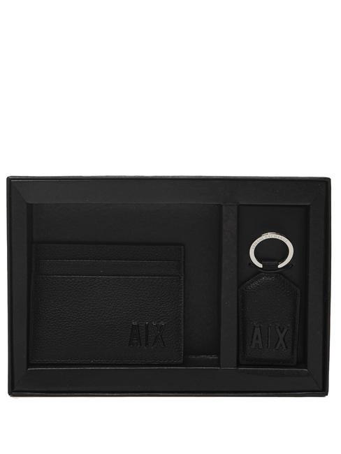 ARMANI EXCHANGE GIFT BOX Suport card + breloc negru - Portofele bărbați