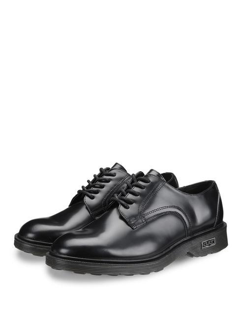 CULT OZZY 412 Pantofi din piele cu siret negru - Pantofi bărbați