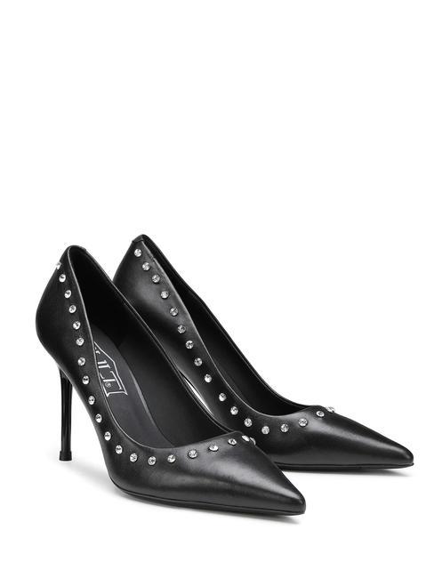 CULT QUEEN 3878 Pompe din piele cu aplicatii negru - Pantofi femei