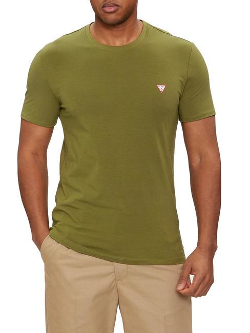 GUESS ORIGINAL Tricou cu logo piatra verde - tricou