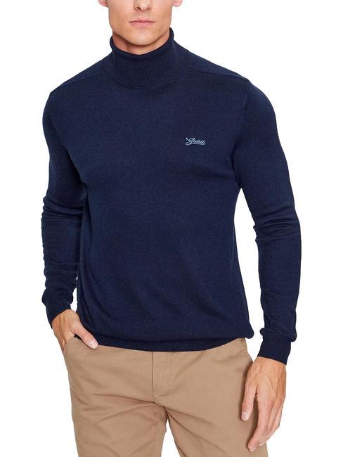 GUESS AARON Pulover cu guler rotic smartblue - Pulovere pentru bărbați