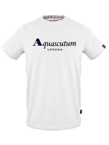 AQUASCUTUM MAXI LOGO Tricou din bumbac alb - tricou