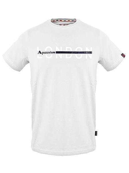 AQUASCUTUM LONDON Tricou din bumbac alb - tricou