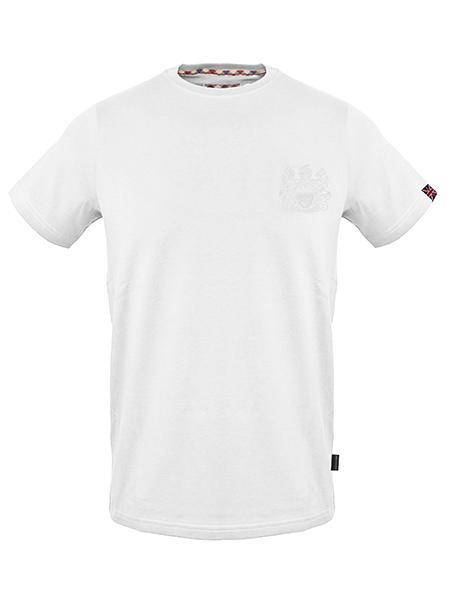 AQUASCUTUM TONAL ALDIS LOGO Tricou din bumbac alb - tricou