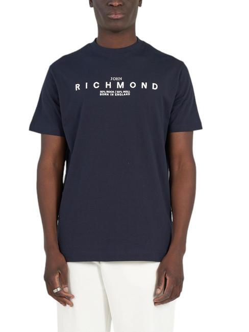 JOHN RICHMOND KAMADA Tricou din bumbac albastru miezul nopții - tricou