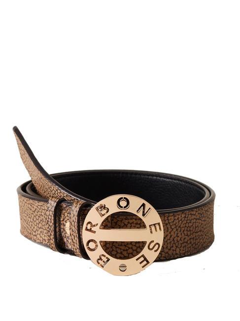 BORBONESE COATED Centura reversibila natural op / negru - Curele