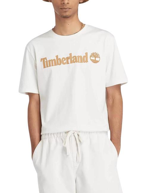 TIMBERLAND KENNEBEC RIVER LINEAR LOGO Tricou din bumbac alb vintage - tricou