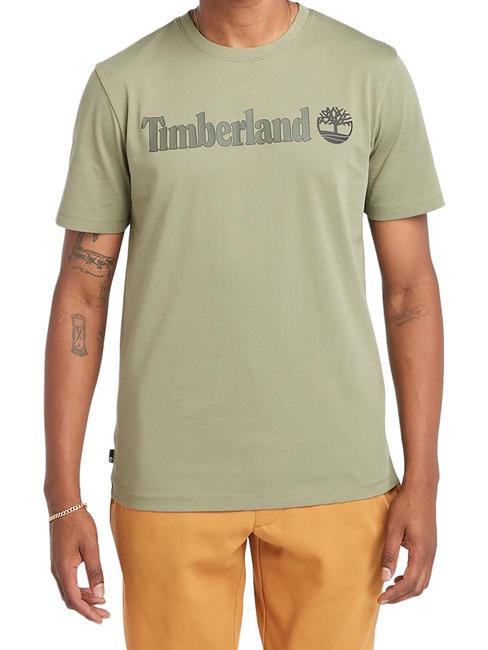 TIMBERLAND KENNEBEC RIVER LINEAR LOGO Tricou din bumbac cassel pământ - tricou